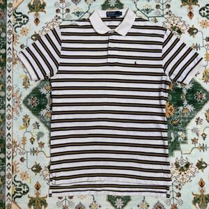 Polo Ralph Lauren Striped Polo Shirt Mens Size M‎ Short Sleeve Casual Top